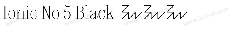 Ionic No 5 Black字体转换